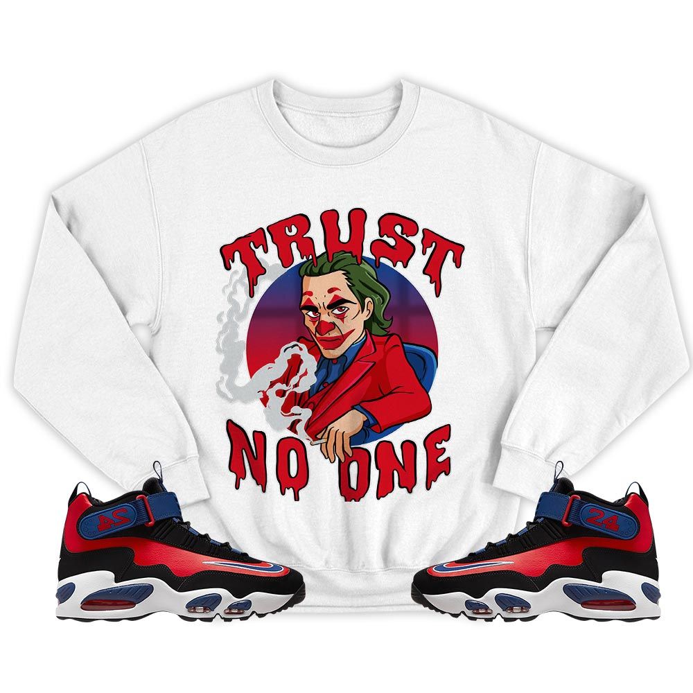 Joker Trust No One Sneaker Shirt Match Max 1 Navy Red Black, Air Griffey Max 1 Black Red Navy Blue MKO T-Shirt Joker Trust No One Sneaker Shirt Match Max 1 Navy Red Black, Air Griffey Max 1 Black Red Navy Blue MKO T-Shirt
