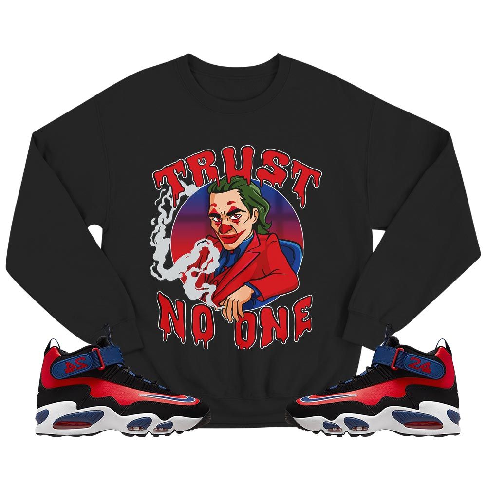 Joker Trust No One Sneaker Shirt Match Max 1 Navy Red Black, Air Griffey Max 1 Black Red Navy Blue MKO T-Shirt Joker Trust No One Sneaker Shirt Match Max 1 Navy Red Black, Air Griffey Max 1 Black Red Navy Blue MKO T-Shirt