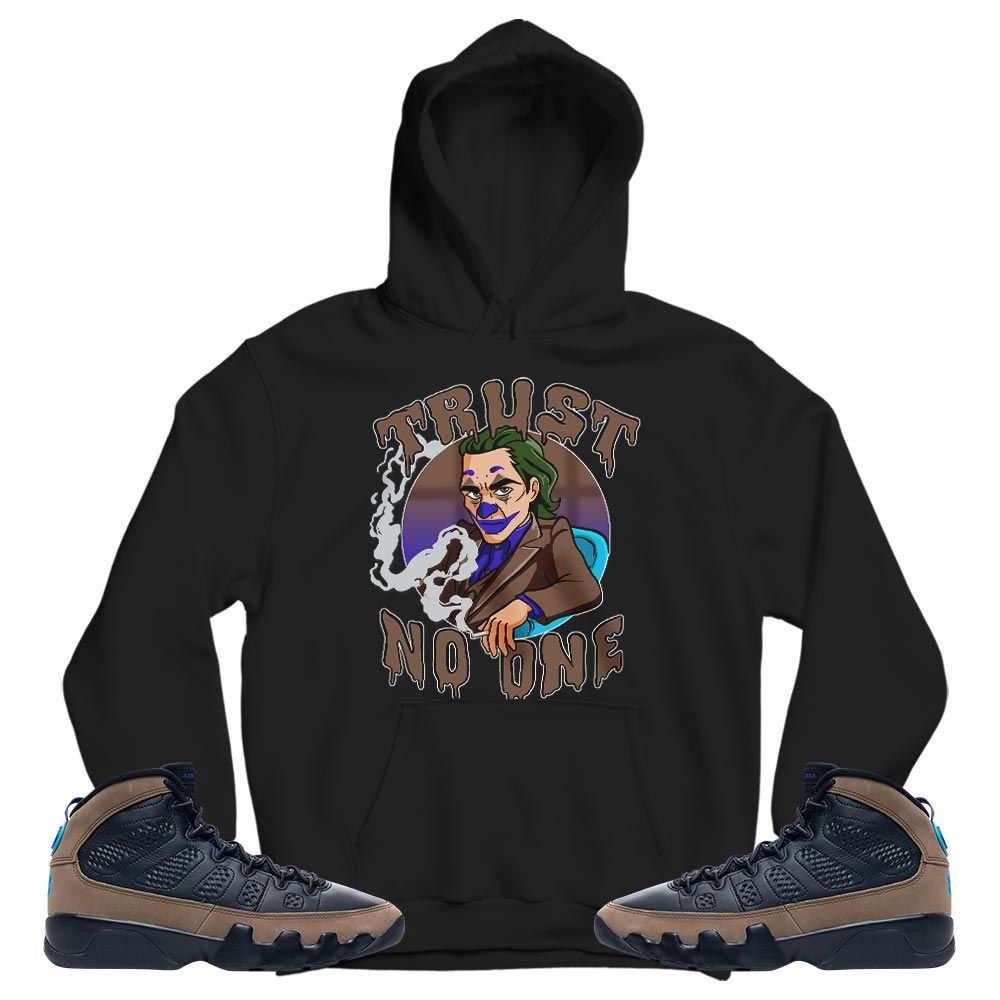 Joker Trust No One Sneaker Shirt Match Olive Concord 9s, Jordan 9 Olive Concord MKO T-Shirt