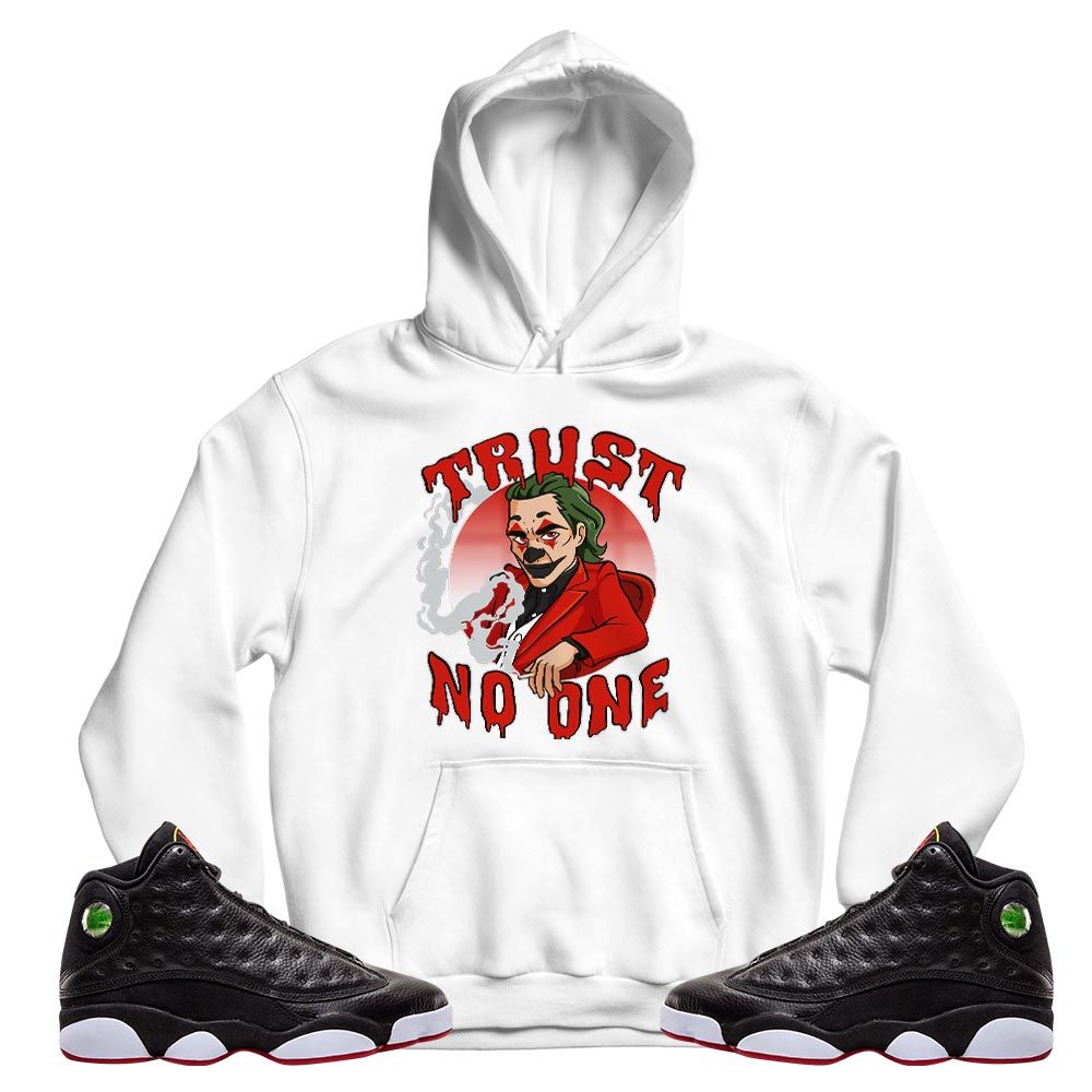 Joker Trust No One Sneaker Shirt Match Retro Playoffs 13s, Jordan 13 Playoffs MKO T-Shirt Joker Trust No One Sneaker Shirt Match Retro Playoffs 13s, Jordan 13 Playoffs MKO T-Shirt