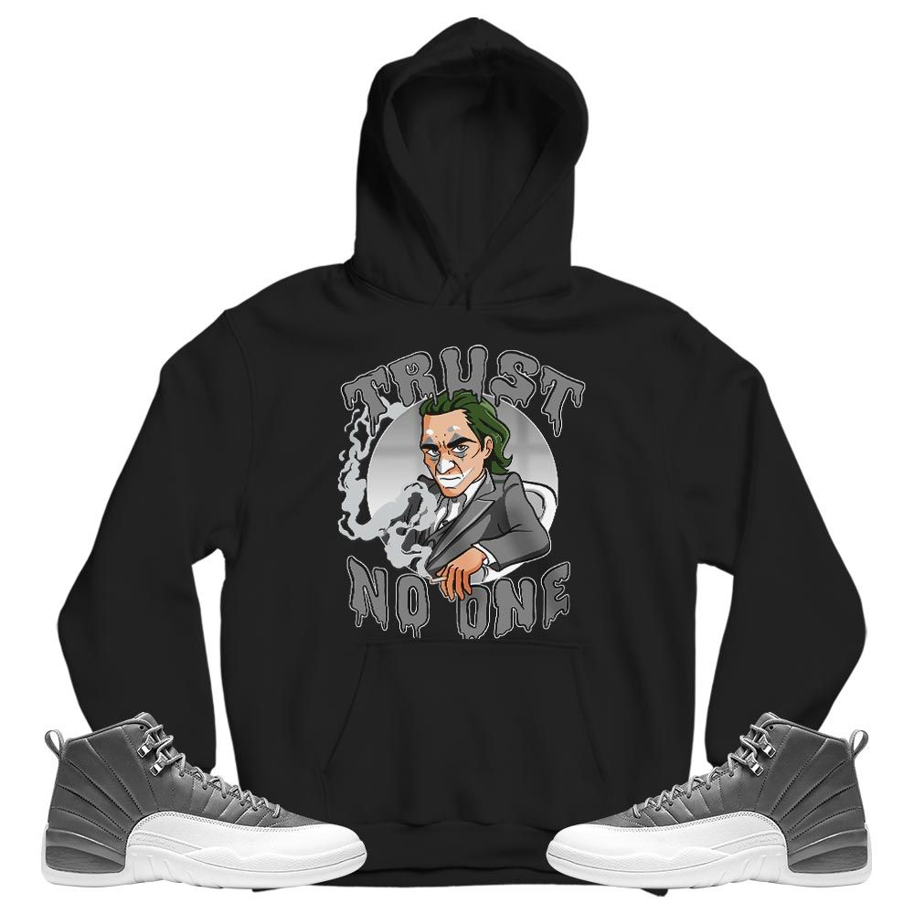 Joker Trust No One Sneaker Shirt Match Retro Stealth 12s, Jordan 12 Retro Stealth MKO T-Shirt