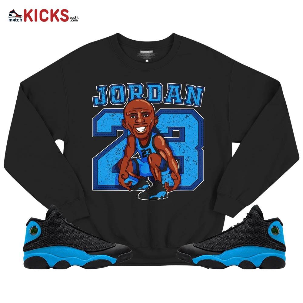 Jordan 23 Supperstar Sneaker Shirt Match Black University Blue 13s, Jordan 13 Black University Blue 2022 MKO T-Shirt Jordan 23 Supperstar Sneaker Shirt Match Black University Blue 13s, Jordan 13 Black University Blue 2022 MKO T-Shirt