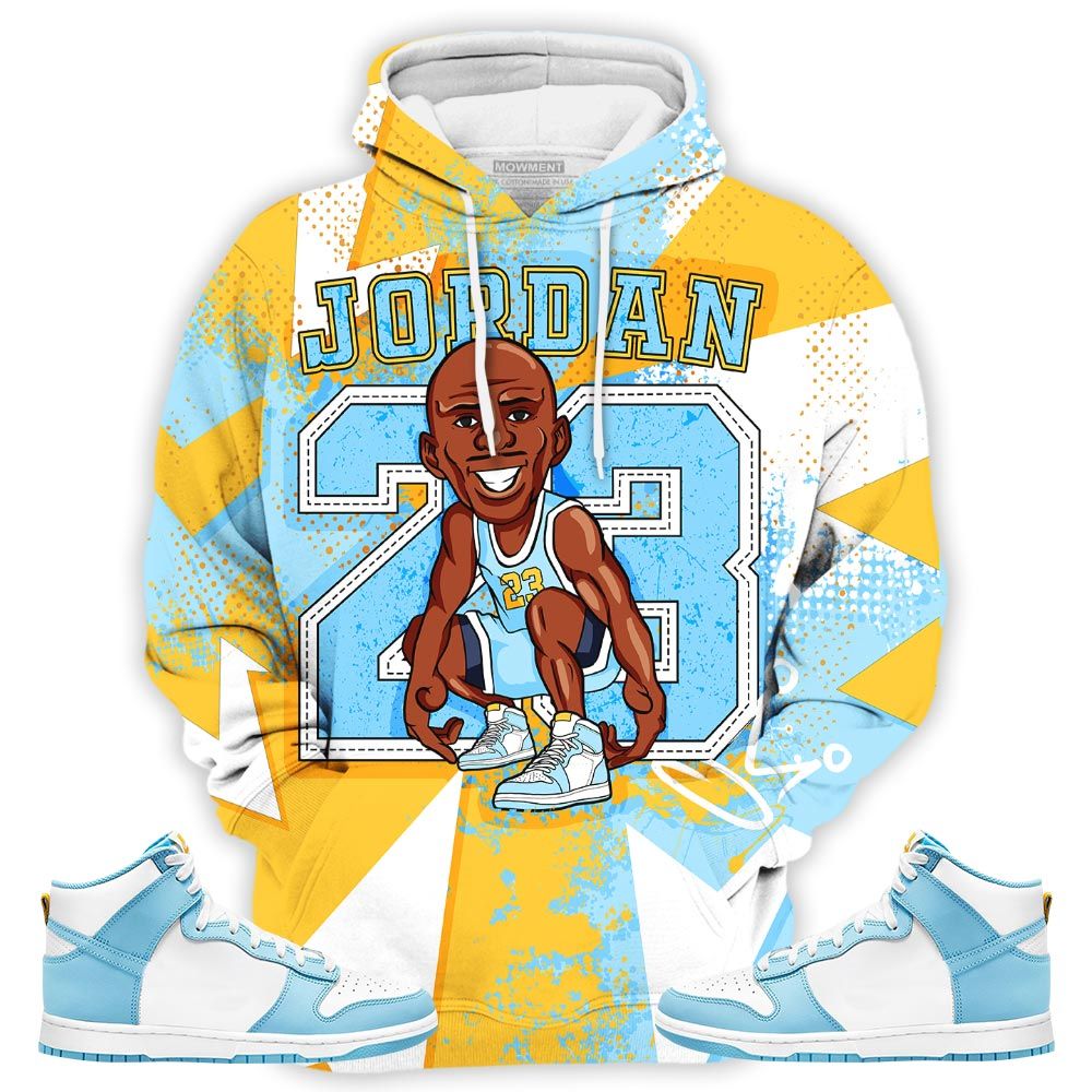 Jordan 23 Supperstar Sneaker Shirt Match Dunk High Blue Chill, Dunk High Homer Simpson Hoodie Sweatshirt Tee All Over Print MKO Shirt
