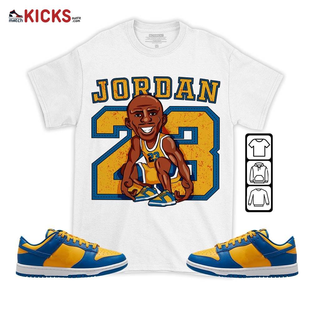 Jordan 23 Supperstar Sneaker Shirt Match Dunk Low Blue Yellow, Dunk Low Blue Jay MKO T-Shirt Jordan 23 Supperstar Sneaker Shirt Match Dunk Low Blue Yellow, Dunk Low Blue Jay MKO T-Shirt