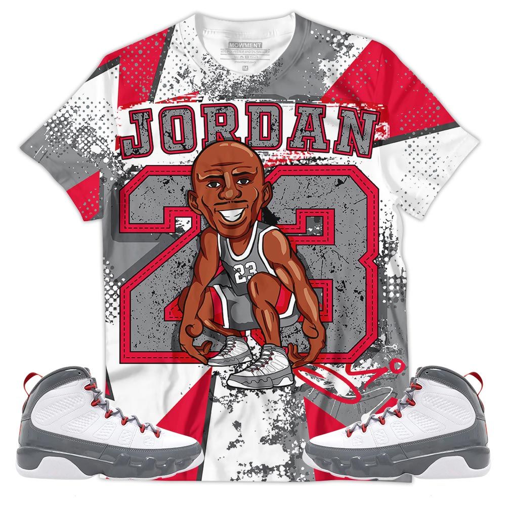 Jordan 23 Supperstar Sneaker Shirt Match Fire Red 9S, Jordan 9 Retro Fire Red Hoodie Sweatshirt Tee All Over Print MKO Shirt