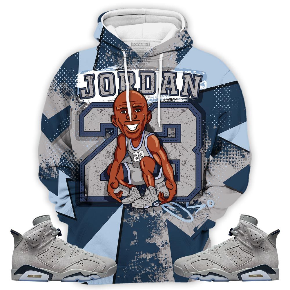 Jordan 23 Supperstar Sneaker Shirt Match Georgetown 6S, Jordan 6 Retro Georgetown Hoodie Sweatshirt Tee All Over Print MKO Shirt