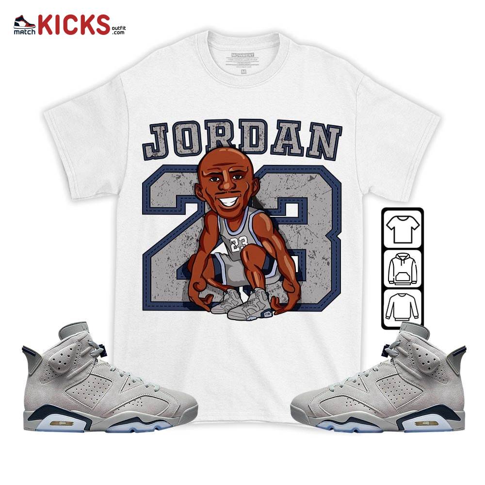 Jordan 23 Supperstar Sneaker Shirt Match Georgetown 6s, Jordan 6 Retro Georgetown MKO T-Shirt