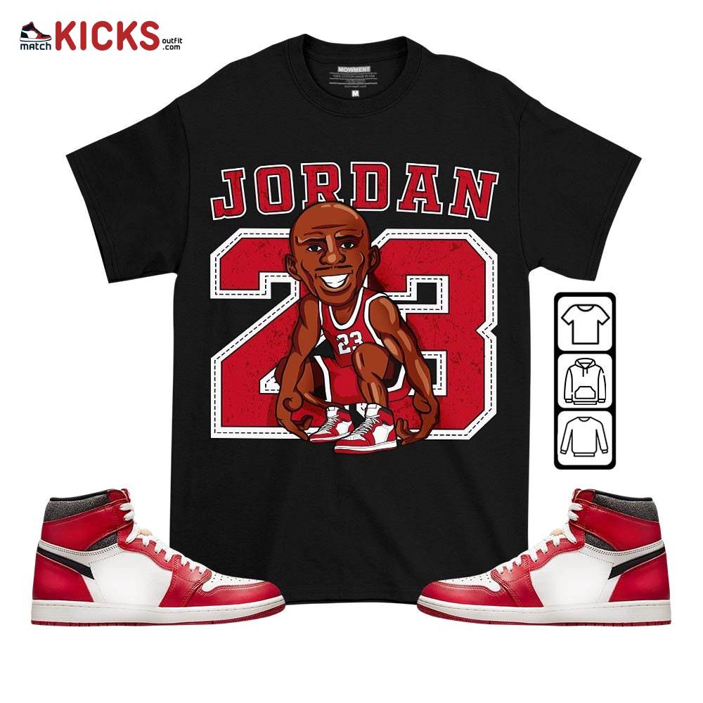 Jordan 23 Supperstar Sneaker Shirt Match High OG Chicago 1s, Jordan 1 Lost and Found Chicago MKO T-Shirt