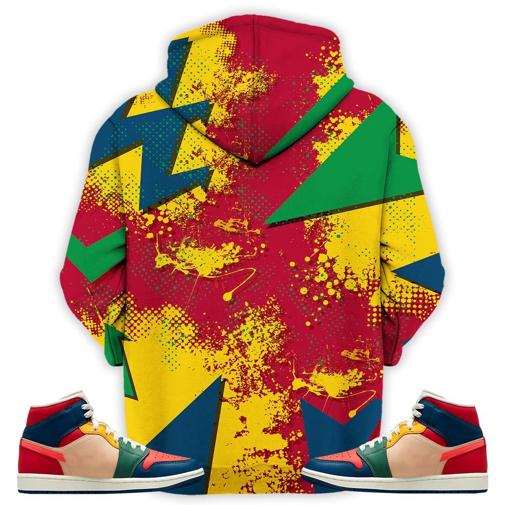 Jordan 23 Supperstar Sneaker Shirt Match Multi Color 2022 1S, Jordan 1 Mid Multi Color 2022 Hoodie Sweatshirt Tee All Over Print MKO Shirt