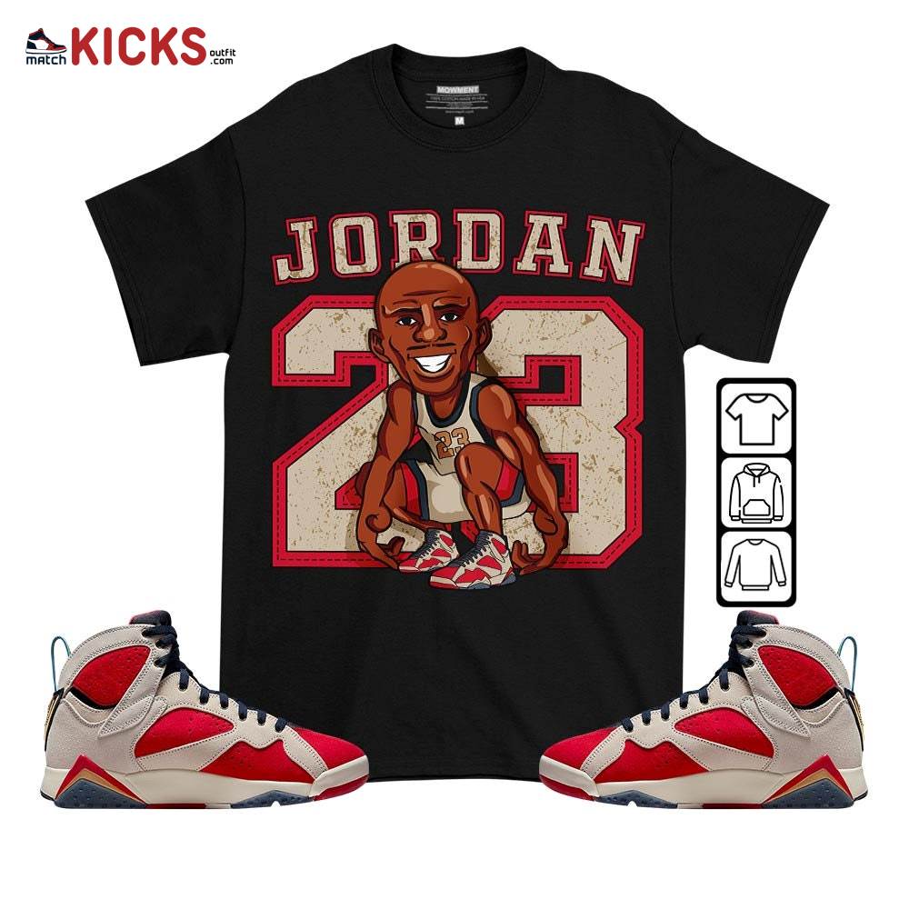 Jordan 23 Supperstar Sneaker Shirt Match Trophy Room 7s, Jordan 7 Trophy Room MKO T-Shirt