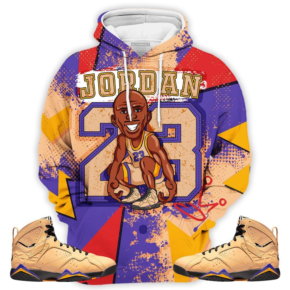 Jordan 23 Supperstar Sneaker Shirt Match Vachetta Tan 7S, Jordan 7 Se Afrobeats Hoodie Sweatshirt Tee All Over Print MKO Shirt