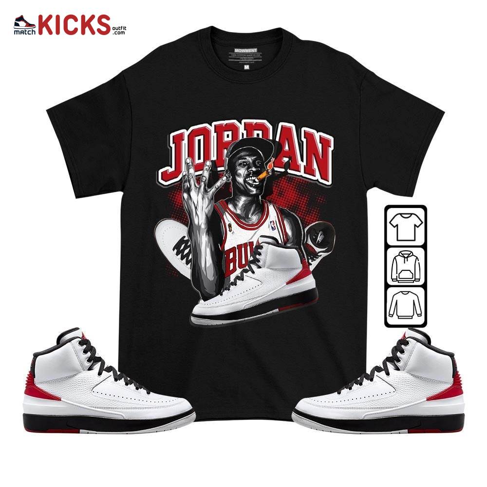 Jordan 23M Sneaker Shirt Match 2 Chicago Varsity Red, Jordan Retro 2 Chicago MKO T-Shirt Jordan 23M Sneaker Shirt Match 2 Chicago Varsity Red, Jordan Retro 2 Chicago MKO T-Shirt