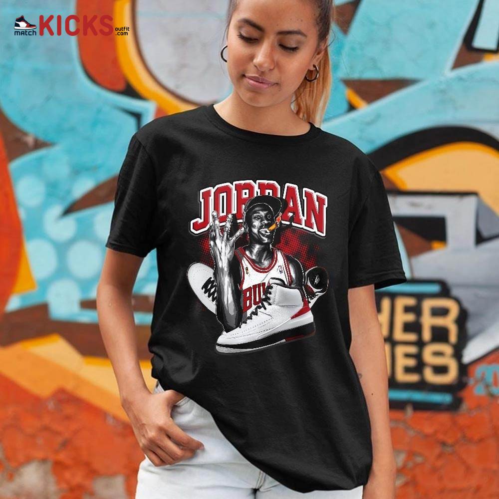 Jordan 23M Sneaker Shirt Match 2 Chicago Varsity Red, Jordan Retro 2 Chicago MKO T-Shirt Jordan 23M Sneaker Shirt Match 2 Chicago Varsity Red, Jordan Retro 2 Chicago MKO T-Shirt
