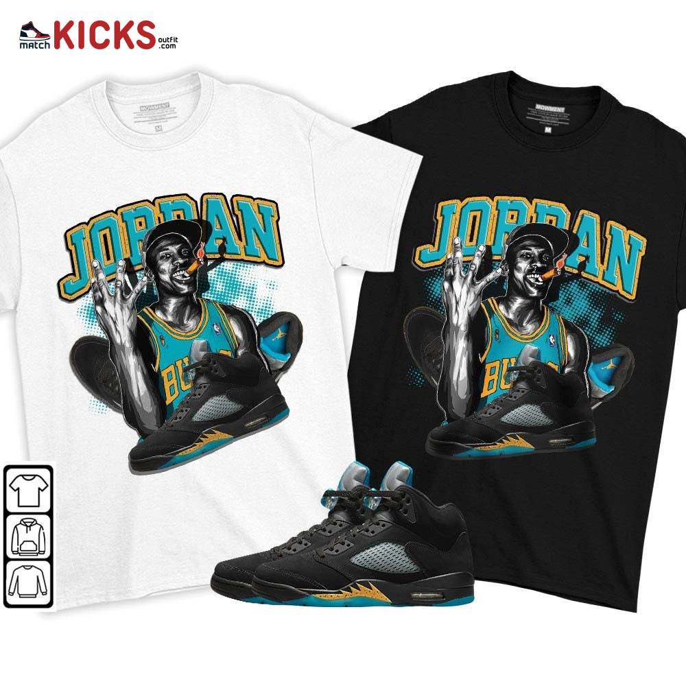 Jordan 23M Sneaker Shirt Match 2023 Retro Aqua 5s, Jordan 5 Aqua MKO T-Shirt Jordan 23M Sneaker Shirt Match 2023 Retro Aqua 5s, Jordan 5 Aqua MKO T-Shirt