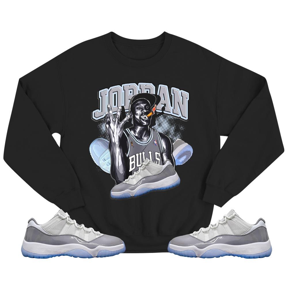 Jordan 23M Sneaker Shirt Match Cement Grey 11s, Jordan 11 Low Cement Grey MKO T-Shirt Jordan 23M Sneaker Shirt Match Cement Grey 11s, Jordan 11 Low Cement Grey MKO T-Shirt