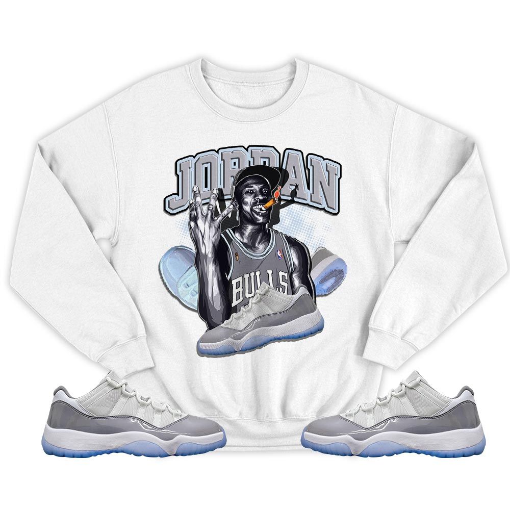 Jordan 23M Sneaker Shirt Match Cement Grey 11s, Jordan 11 Low Cement Grey MKO T-Shirt Jordan 23M Sneaker Shirt Match Cement Grey 11s, Jordan 11 Low Cement Grey MKO T-Shirt