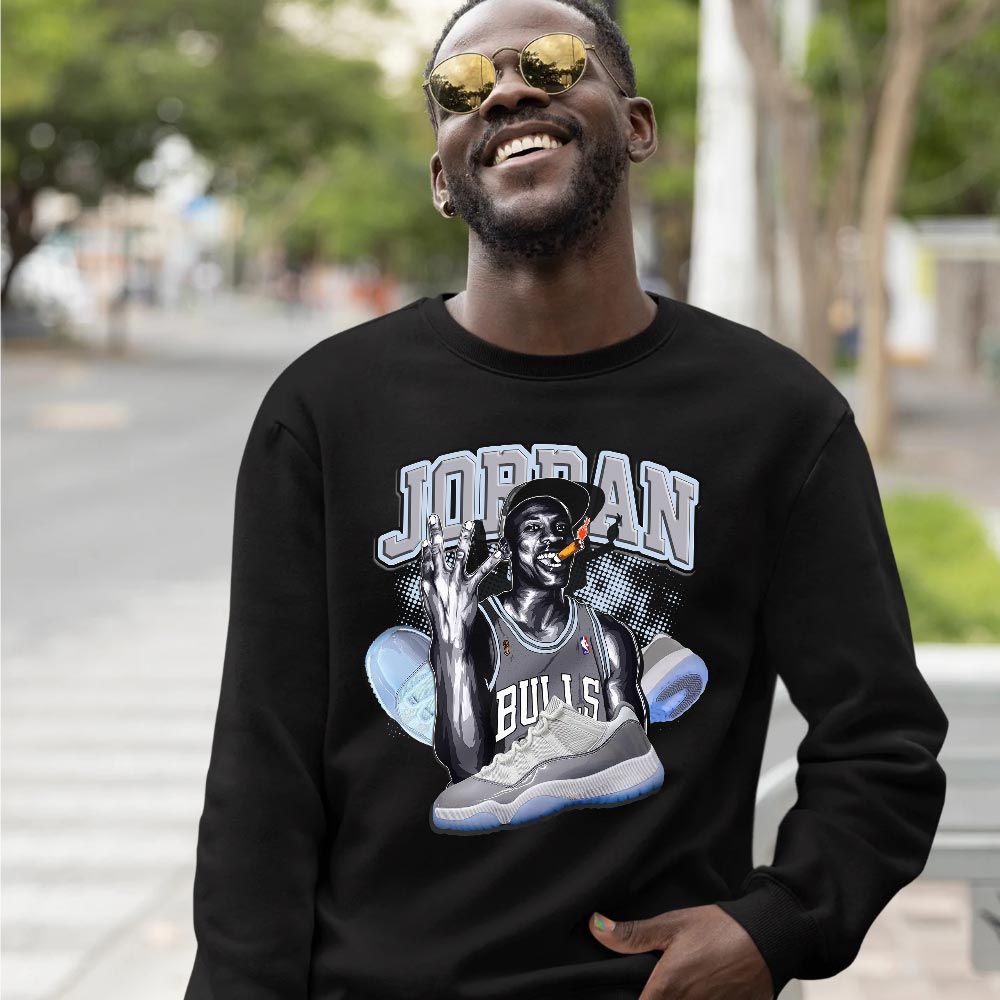 Jordan 23M Sneaker Shirt Match Cement Grey 11s, Jordan 11 Low Cement Grey MKO T-Shirt Jordan 23M Sneaker Shirt Match Cement Grey 11s, Jordan 11 Low Cement Grey MKO T-Shirt