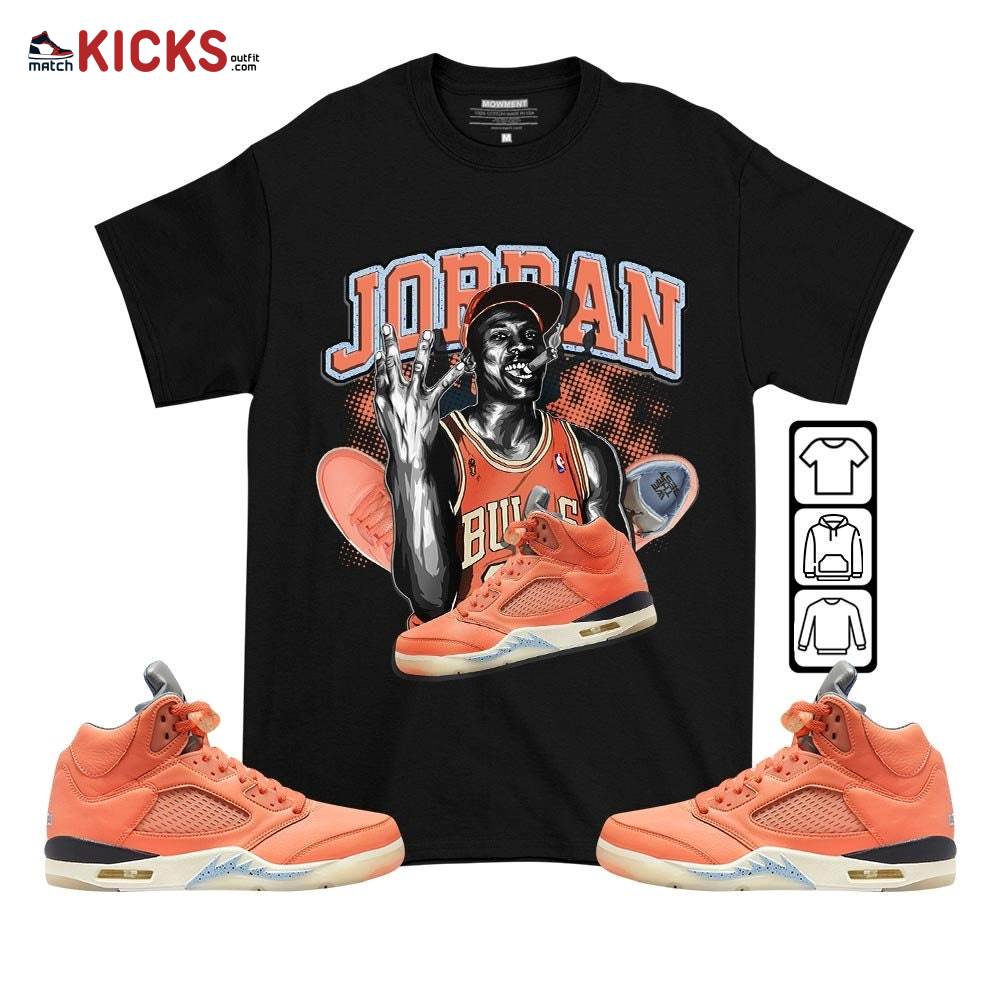 Jordan 23M Sneaker Shirt Match Crimson Bliss 5s, Jordan 5 DJ Khaled Crimson Bliss MKO T-Shirt
