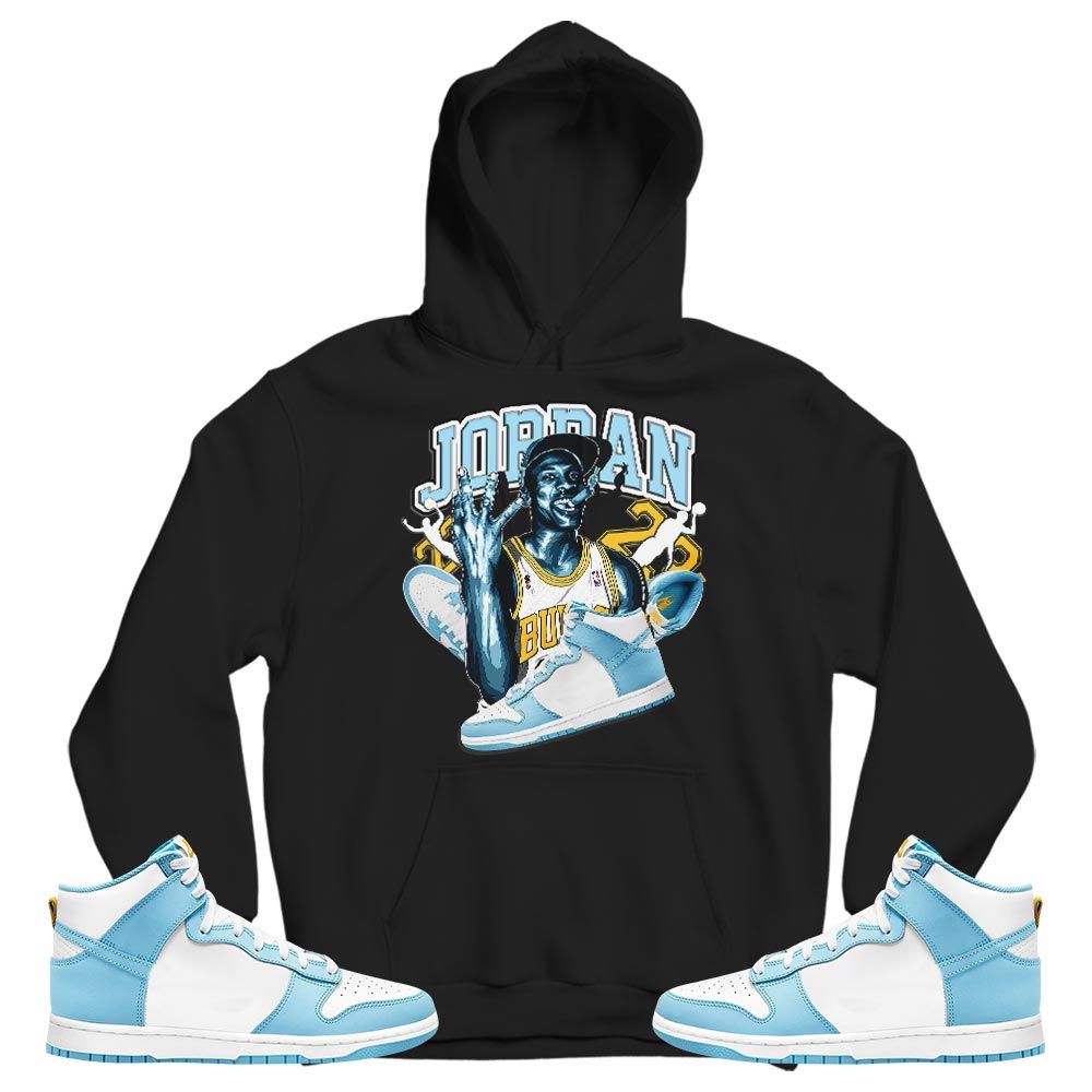 Jordan 23M Sneaker Shirt Match Dunk High Blue Chill, Dunk High Homer Simpson MKO T-Shirt