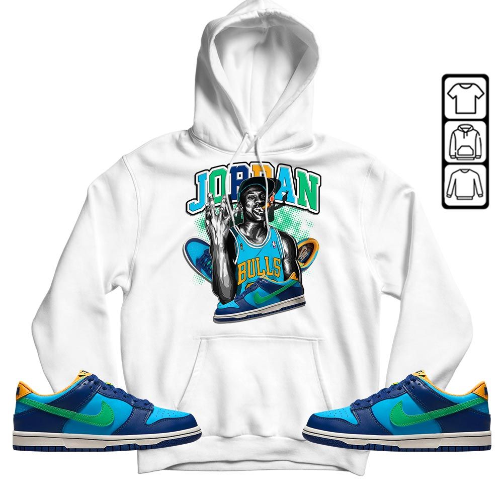 Jordan 23M Sneaker Shirt Match Dunk Low GS Kyrie, Dunk Low GS Electric Algae MKO T-Shirt
