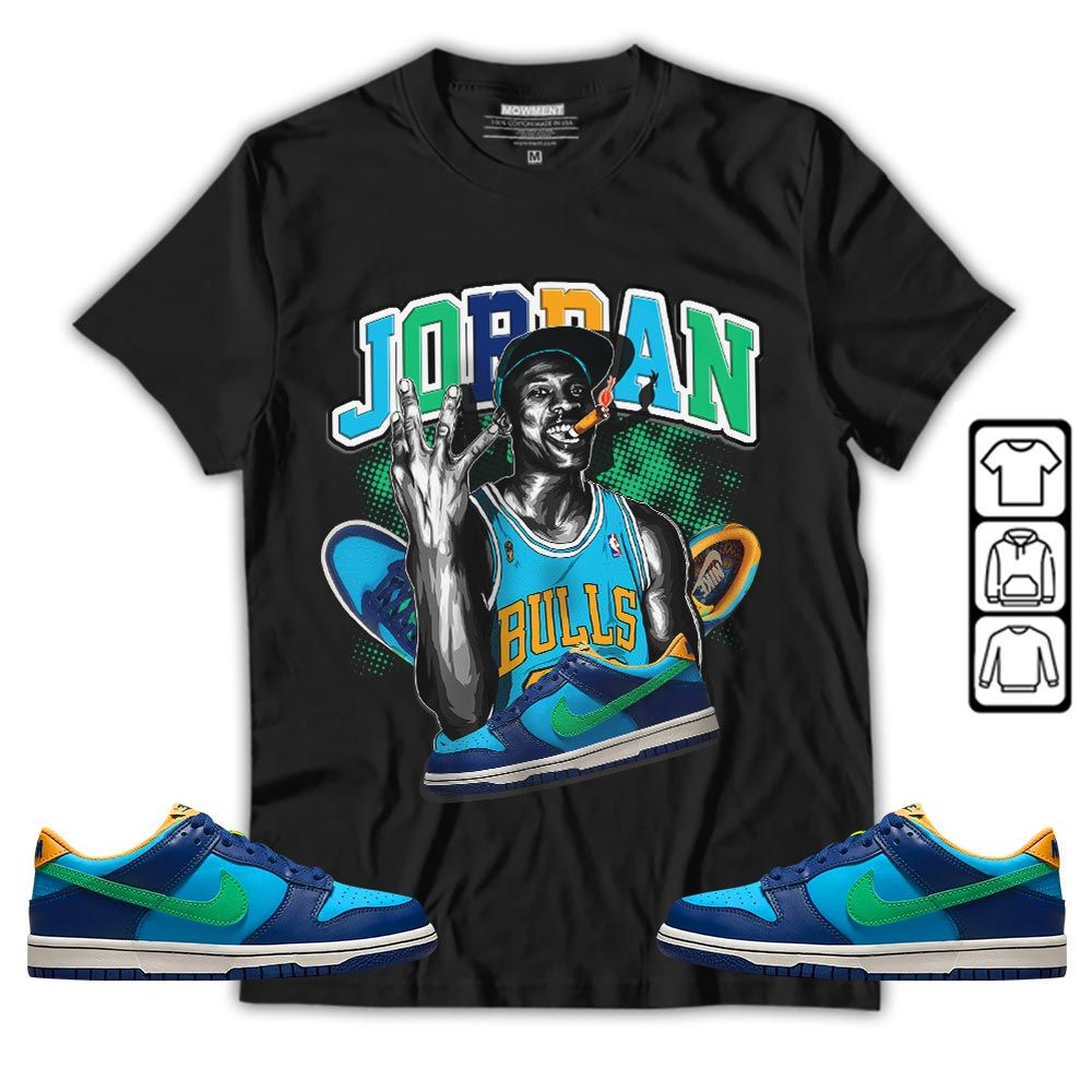 Jordan 23M Sneaker Shirt Match Dunk Low GS Kyrie, Dunk Low GS Electric Algae MKO T-Shirt