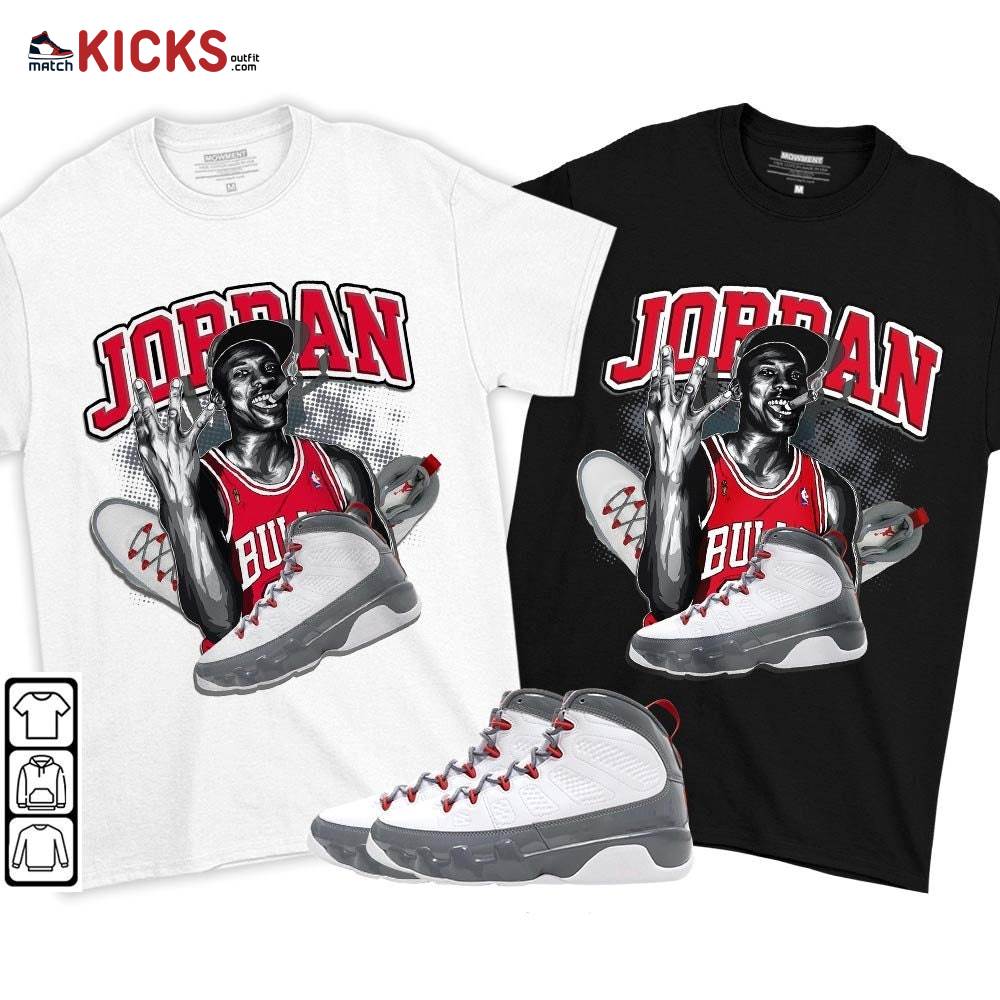 Jordan 23M Sneaker Shirt Match Fire Red 9s, Jordan 9 Retro Fire Red MKO T-Shirt Jordan 23M Sneaker Shirt Match Fire Red 9s, Jordan 9 Retro Fire Red MKO T-Shirt