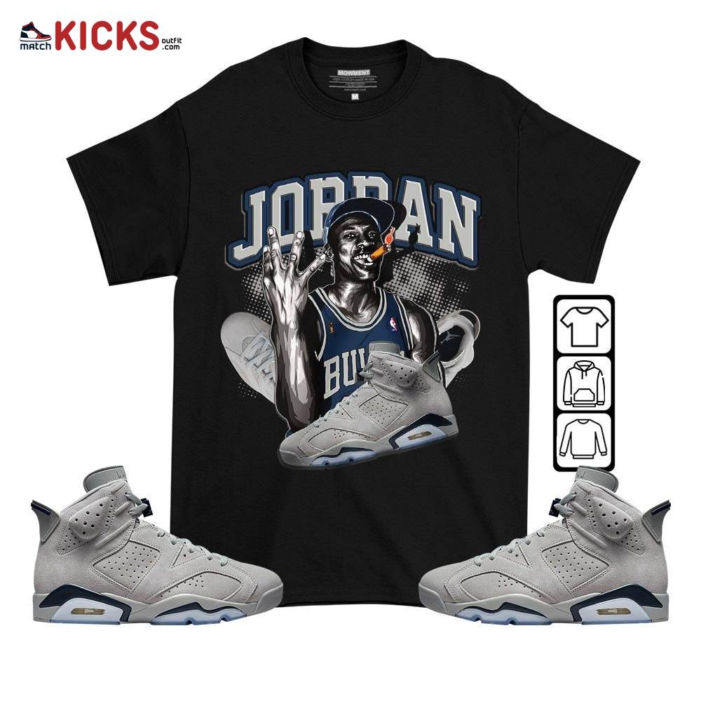 Jordan 23M Sneaker Shirt Match Georgetown 6s, Jordan 6 Retro Georgetown MKO T-Shirt