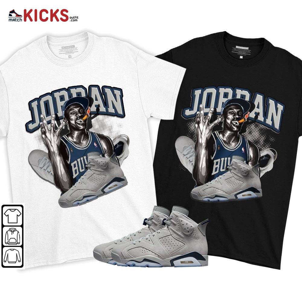 Jordan 23M Sneaker Shirt Match Georgetown 6s, Jordan 6 Retro Georgetown MKO T-Shirt Jordan 23M Sneaker Shirt Match Georgetown 6s, Jordan 6 Retro Georgetown MKO T-Shirt