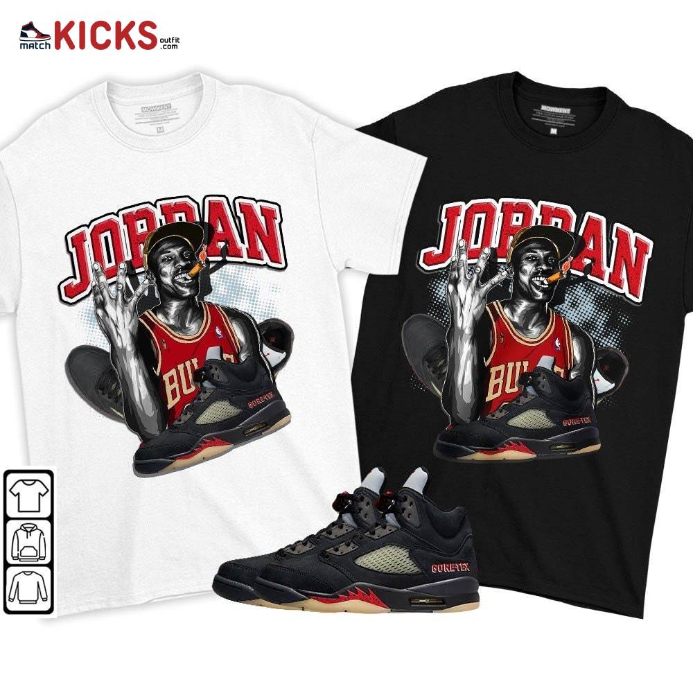 Jordan 23M Sneaker Shirt Match Gore-Tex 5s, Jordan 5 GORE-TEX Off Noir MKO T-Shirt Jordan 23M Sneaker Shirt Match Gore-Tex 5s, Jordan 5 GORE-TEX Off Noir MKO T-Shirt