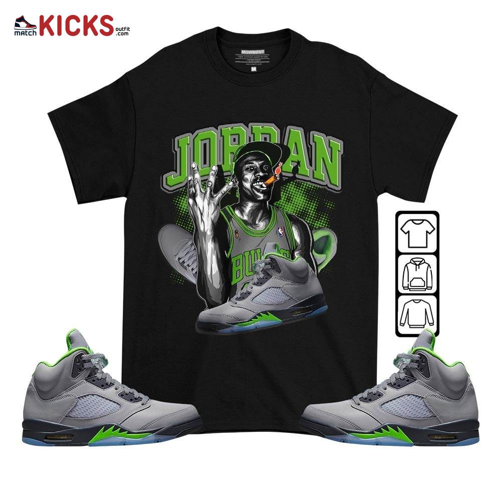 Jordan 23M Sneaker Shirt Match Green Bean 5s, Jordan 5 Retro Green Bean MKO T-Shirt