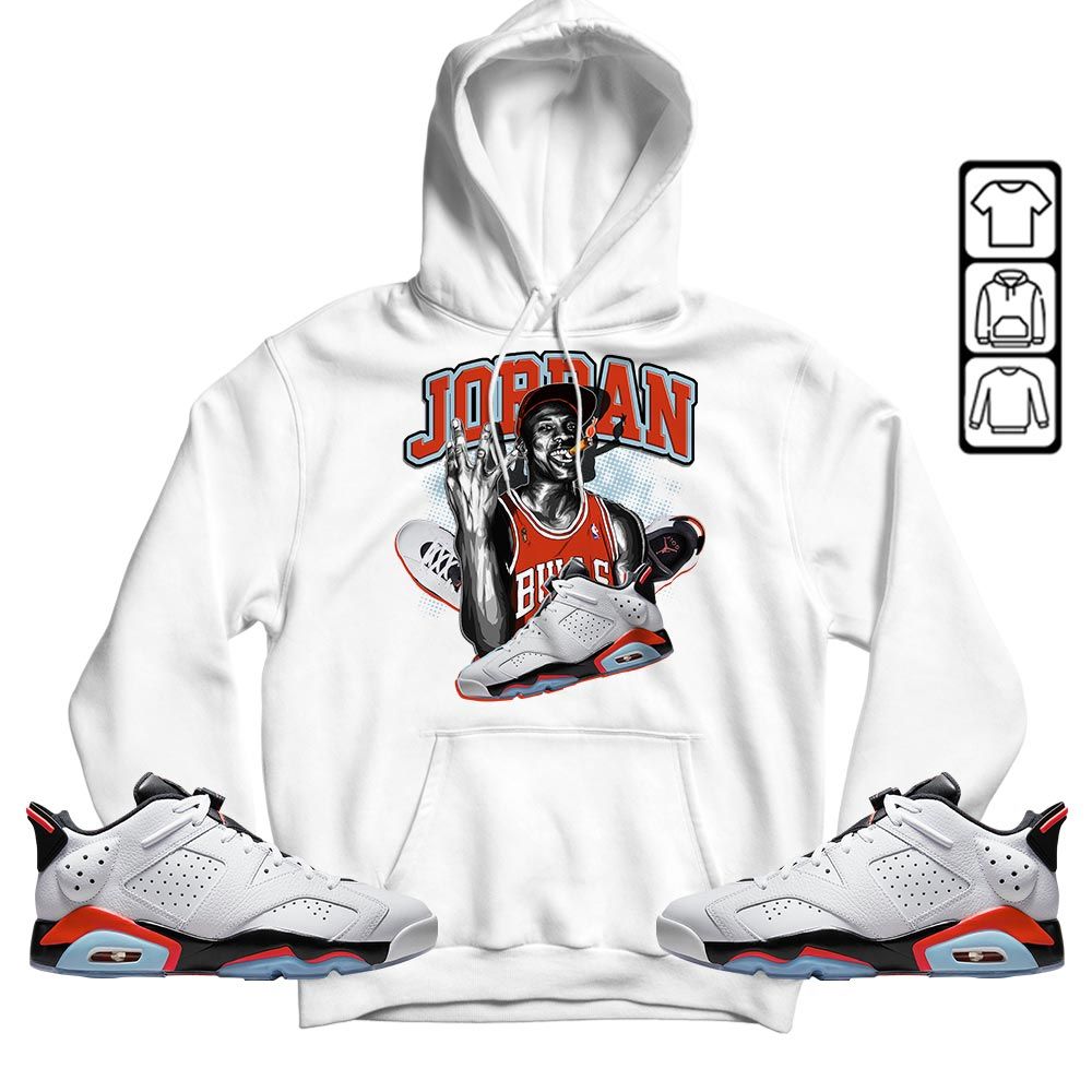 Jordan 23M Sneaker Shirt Match Low Infrared 6s, Jordan 6 Low Infrared MKO T-Shirt