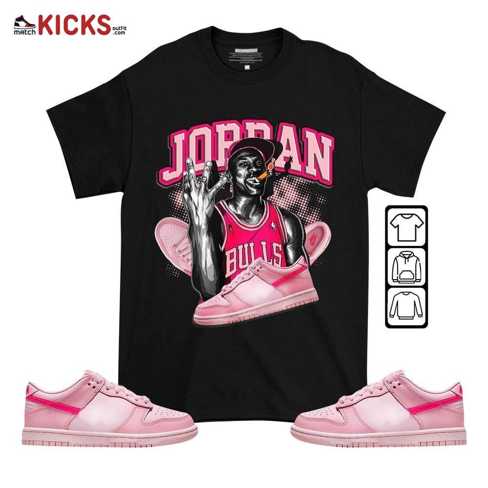Jordan 23M Sneaker Shirt Match Low Triple Pink, Dunk Low Triple Pink MKO T-Shirt