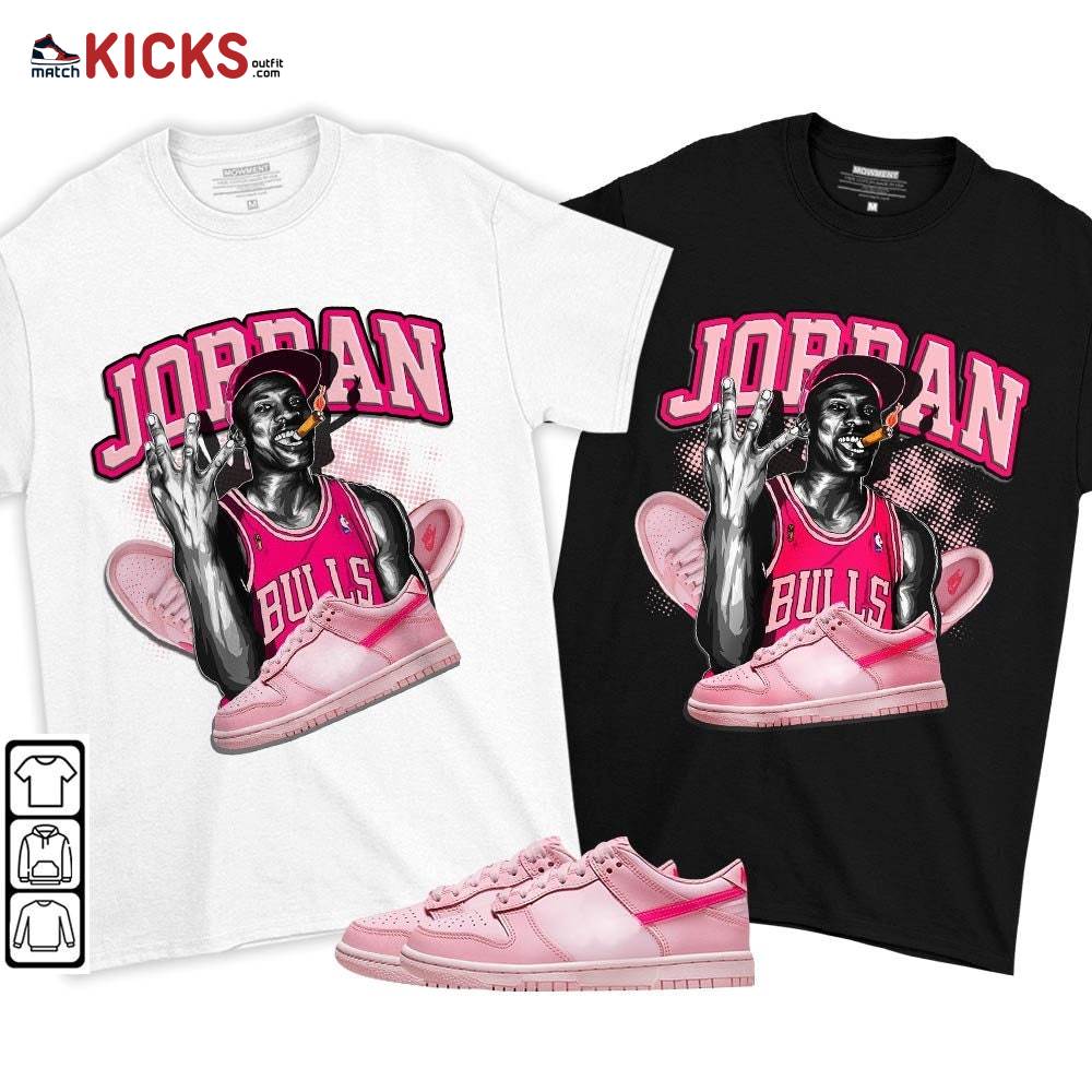 Jordan 23M Sneaker Shirt Match Low Triple Pink, Dunk Low Triple Pink MKO T-Shirt
