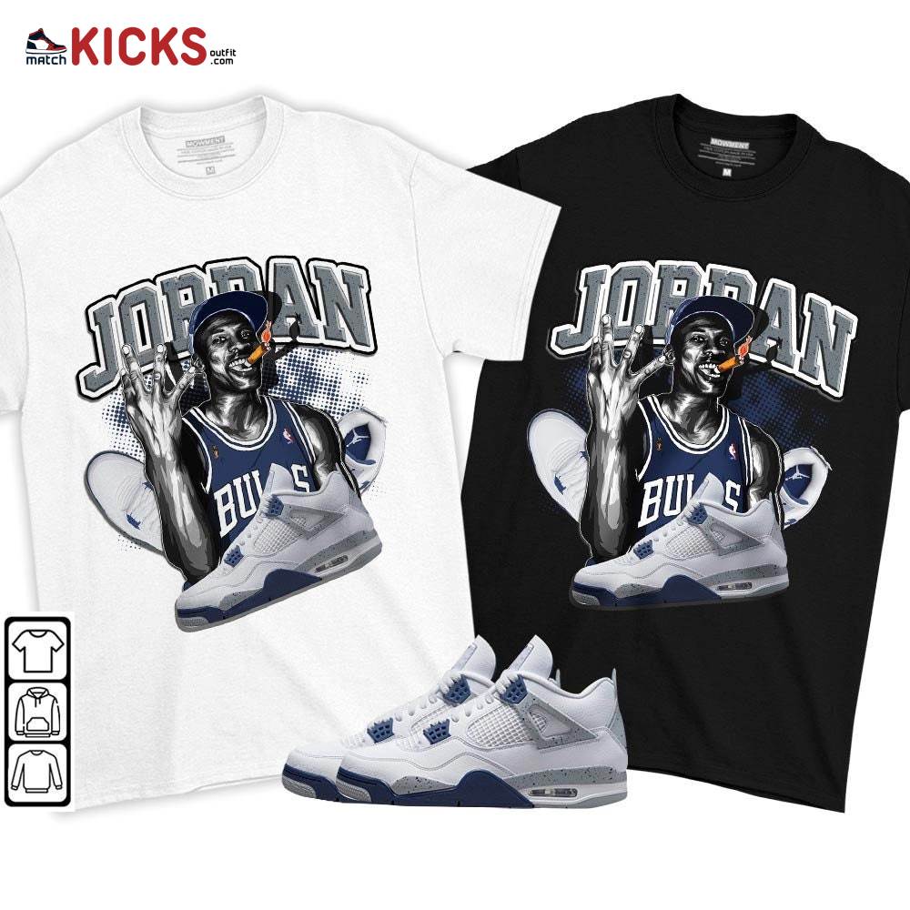 Jordan 23M Sneaker Shirt Match Midnight Navy 4s, Jordan 4 Retro Midnight Navy MKO T-Shirt Jordan 23M Sneaker Shirt Match Midnight Navy 4s, Jordan 4 Retro Midnight Navy MKO T-Shirt