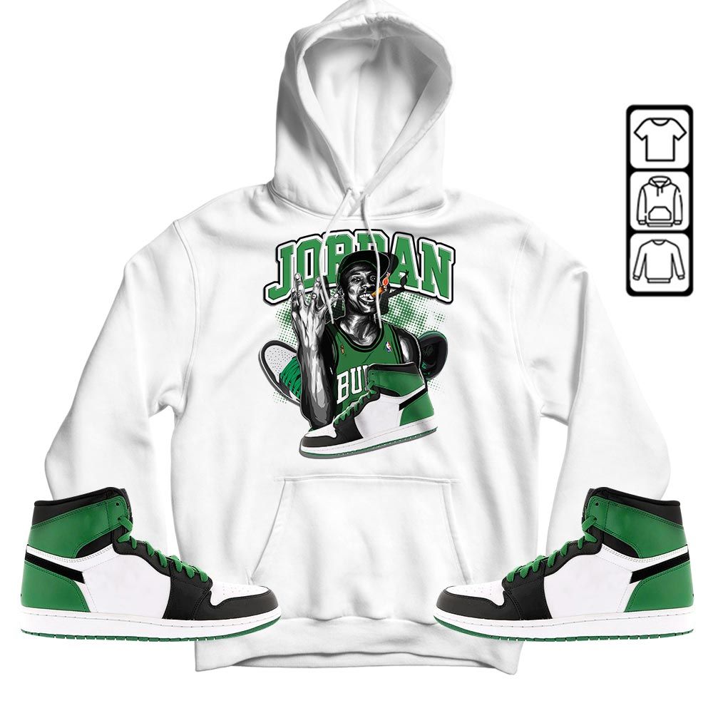 Jordan 23M Sneaker Shirt Match OG Celtics 1s, Jordan 1 High OG Celtics MKO T-Shirt