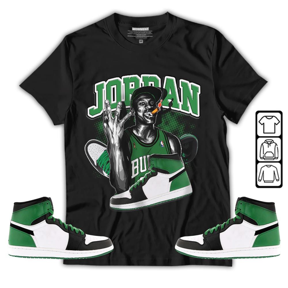 Jordan 23M Sneaker Shirt Match OG Celtics 1s, Jordan 1 High OG Celtics MKO T-Shirt