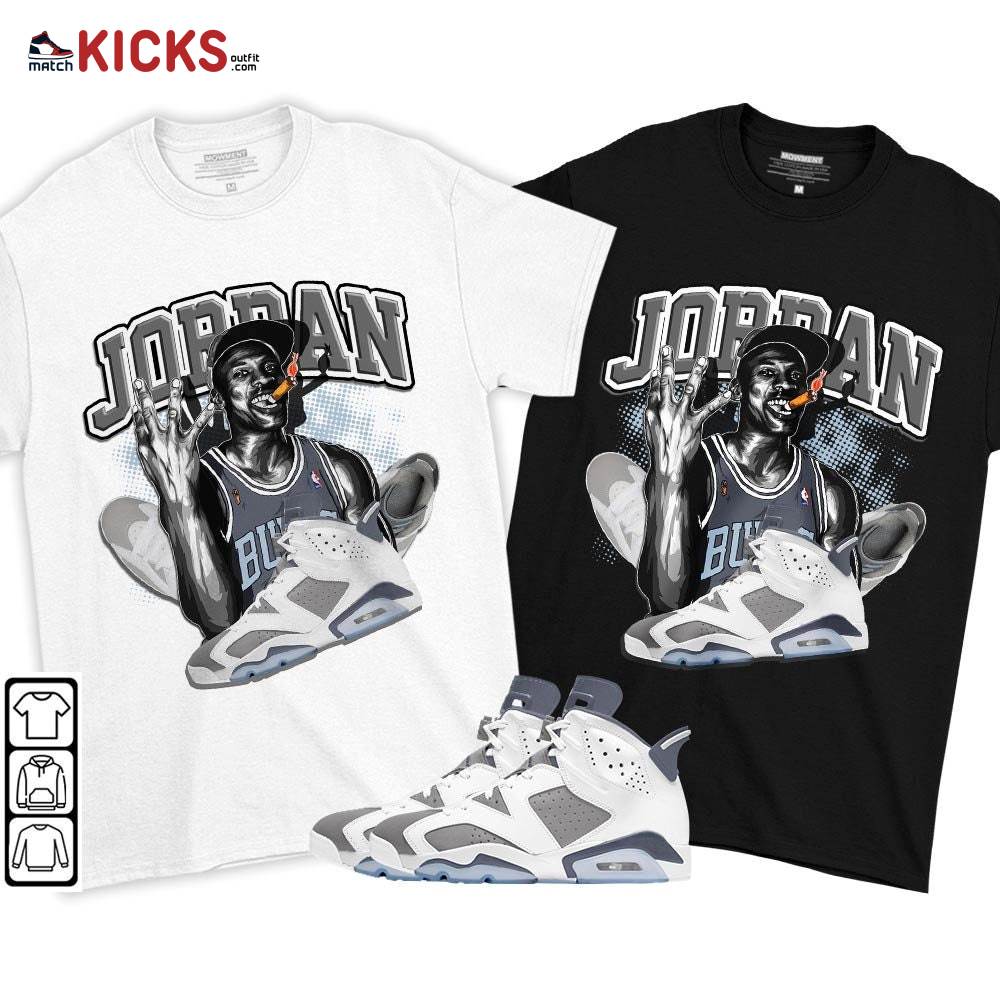 Jordan 23M Sneaker Shirt Match Retro Cool Grey 6s, Jordan 6 Cool Grey MKO T-Shirt Jordan 23M Sneaker Shirt Match Retro Cool Grey 6s, Jordan 6 Cool Grey MKO T-Shirt