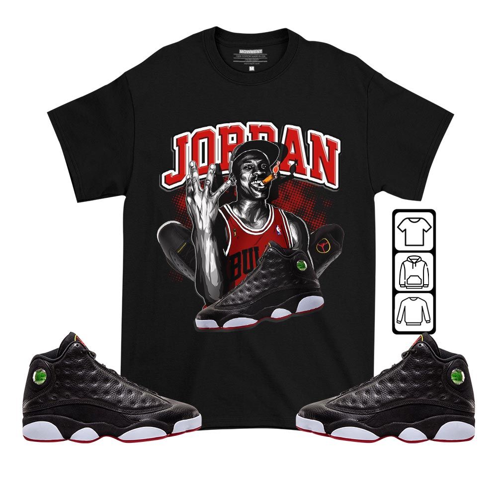 Jordan 23M Sneaker Shirt Match Retro Playoffs 13s, Jordan 13 Playoffs MKO T-Shirt