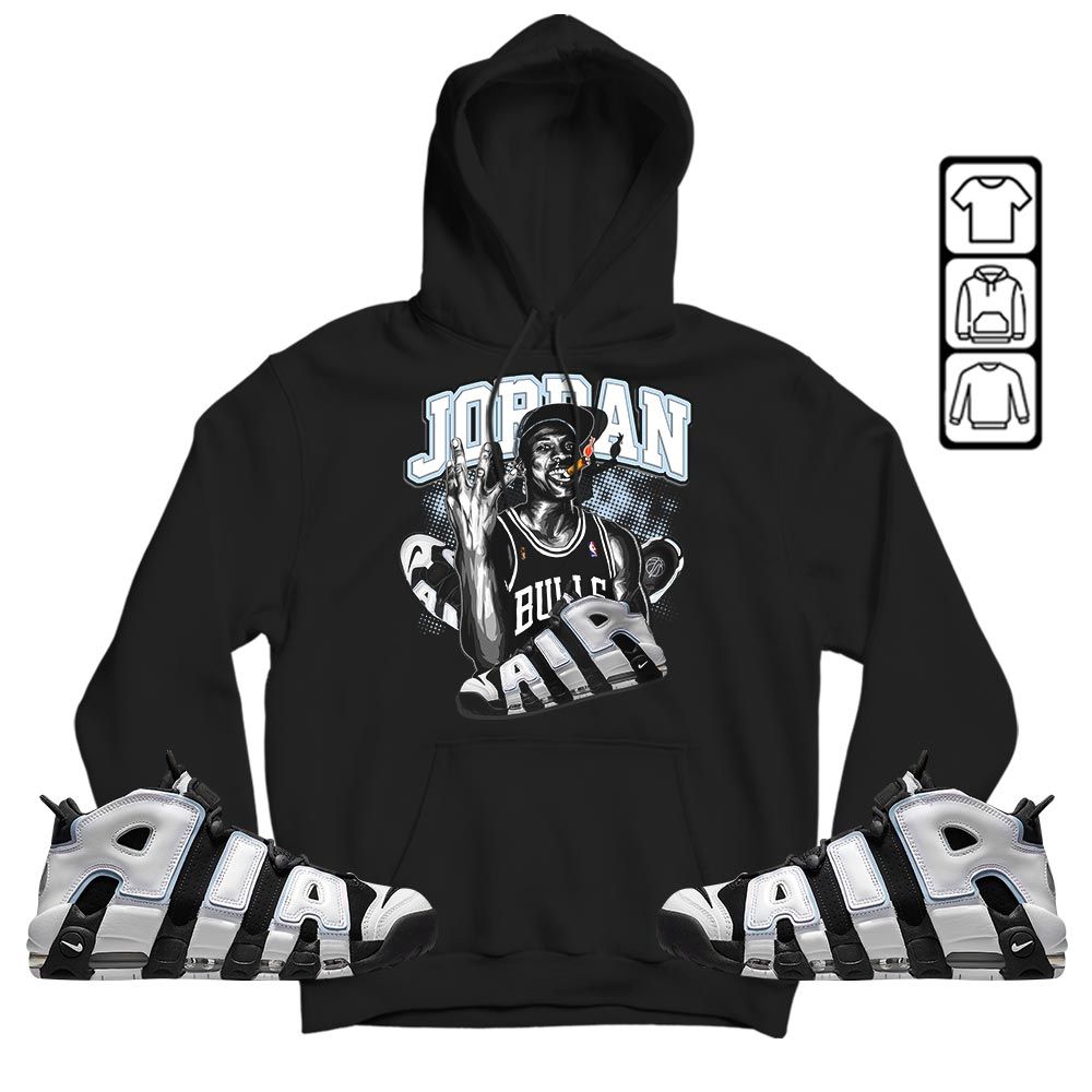 Jordan 23M Sneaker Shirt Match Uptempo Cobalt Bliss, Air More Uptempo Cobalt Bliss MKO Hoodie