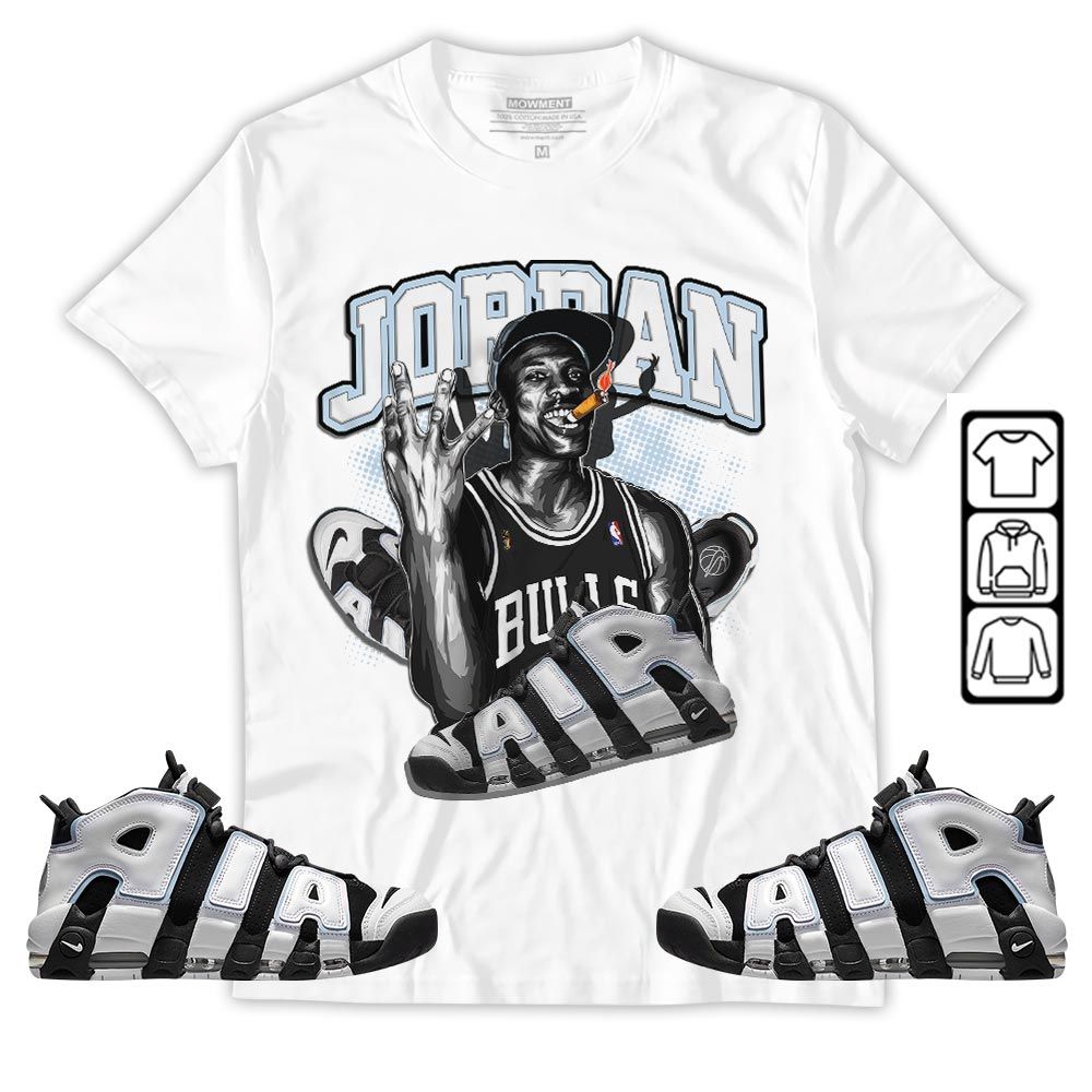 Jordan 23M Sneaker Shirt Match Uptempo Cobalt Bliss, Air More Uptempo Cobalt Bliss MKO Hoodie