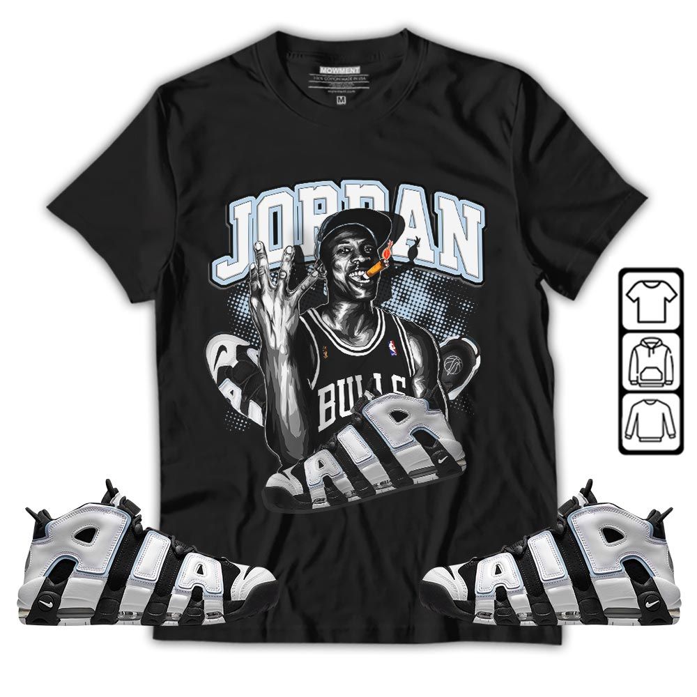 Jordan 23M Sneaker Shirt Match Uptempo Cobalt Bliss, Air More Uptempo Cobalt Bliss MKO T-Shirt