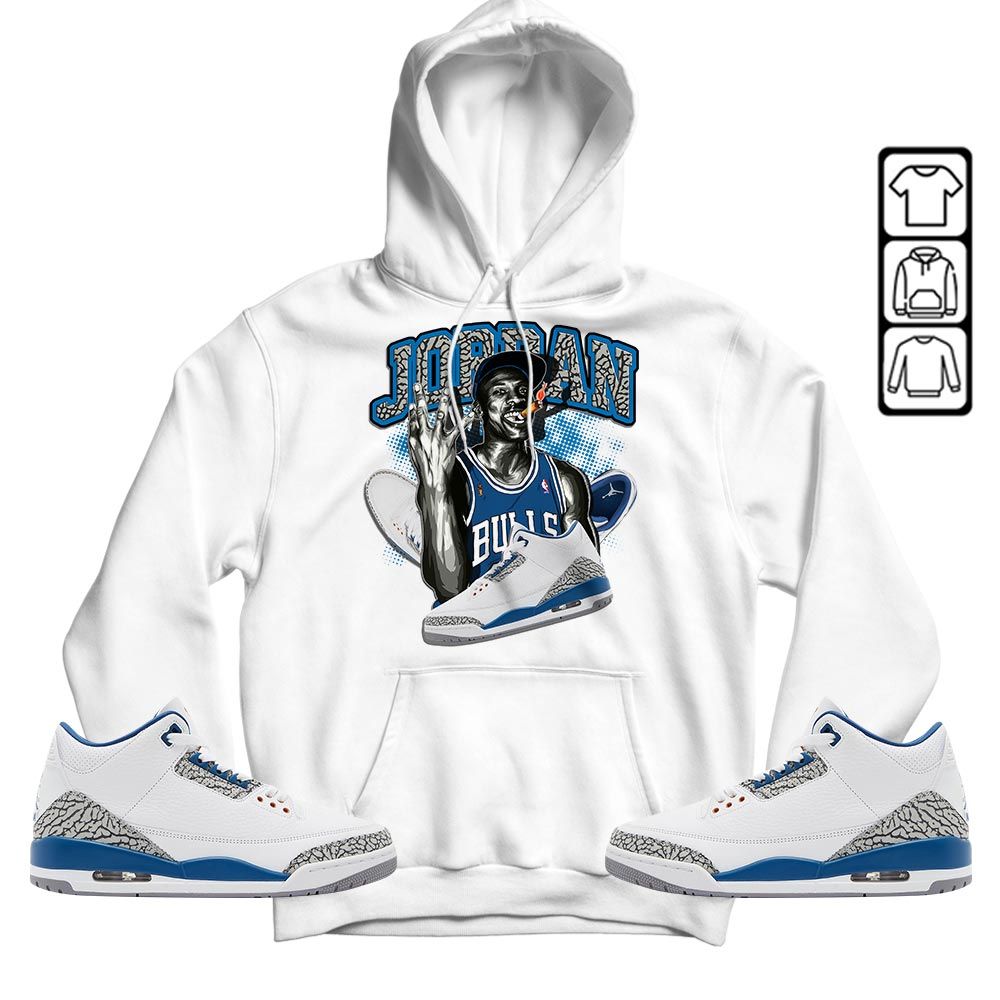 Jordan 23M Sneaker Shirt Match Wizards 3s, Jordan Retro 3 Wizards MKO T-Shirt