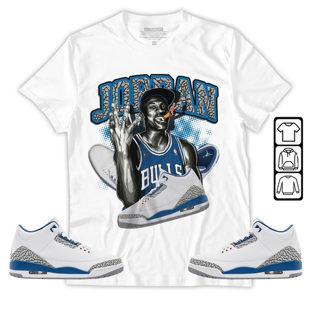 Jordan 23M Sneaker Shirt Match Wizards 3s, Jordan Retro 3 Wizards MKO T-Shirt
