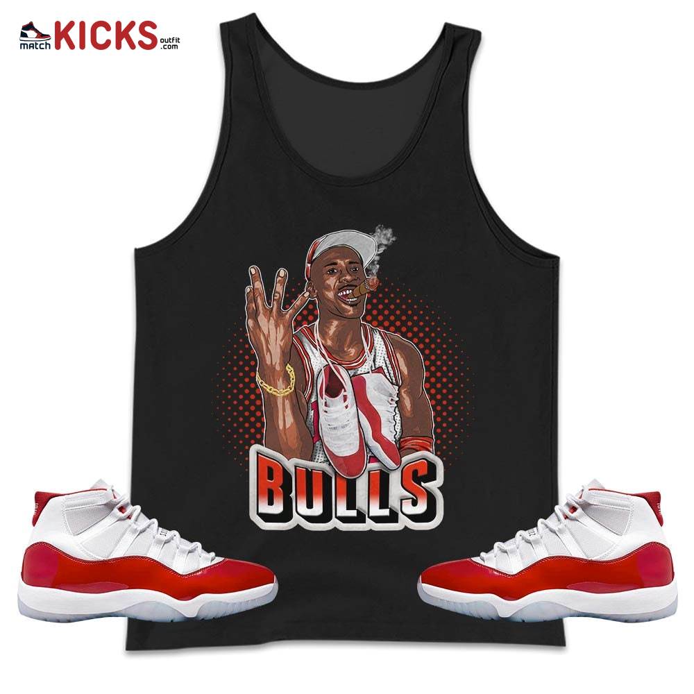 Jordan Cigar Sneaker Shirt Match Cherry 11s, Jordan 11 Retro Cherry MKO Tank Top