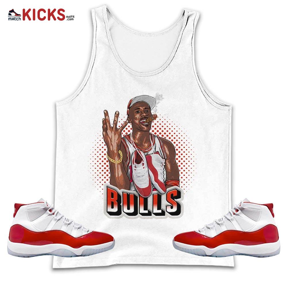 Jordan Cigar Sneaker Shirt Match Cherry 11s, Jordan 11 Retro Cherry MKO Tank Top Jordan Cigar Sneaker Shirt Match Cherry 11s, Jordan 11 Retro Cherry MKO Tank Top