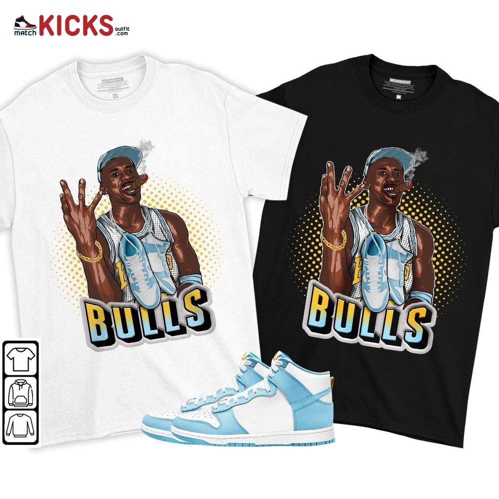 Jordan Cigar Sneaker Shirt Match Dunk High Blue Chill, Dunk High Homer Simpson MKO T-Shirt