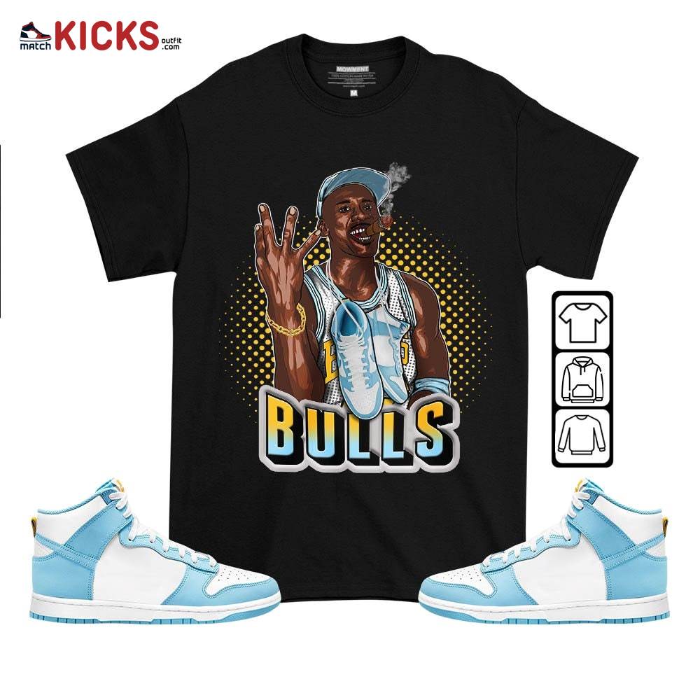 Jordan Cigar Sneaker Shirt Match Dunk High Blue Chill, Dunk High Homer Simpson MKO T-Shirt