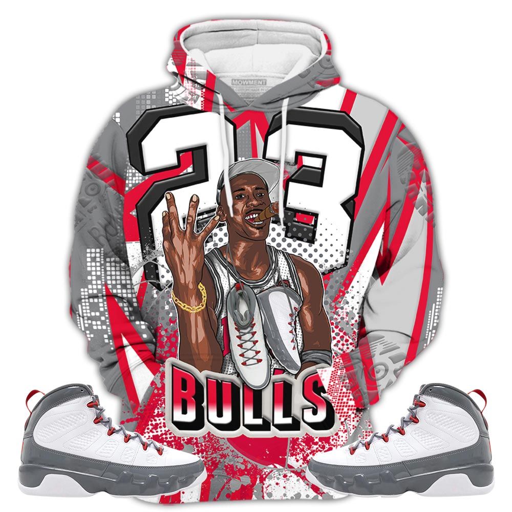 Jordan Cigar Sneaker Shirt Match Fire Red 9S, Jordan 9 Retro Fire Red Hoodie Sweatshirt Tee All Over Print MKO Shirt
