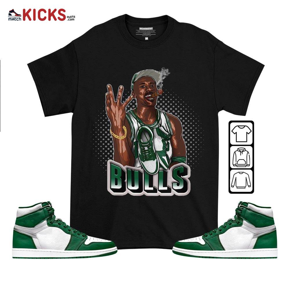 Jordan Cigar Sneaker Shirt Match High Gorge Green 1s, Jordan 1 Retro High Gorge Green MKO T-Shirt