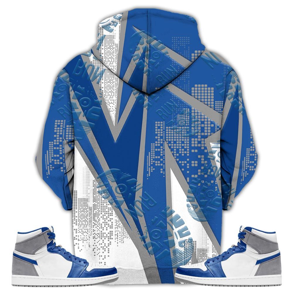 Jordan Cigar Sneaker Shirt Match True Blue 1S, Jordan 1 High Og True Blue Hoodie Sweatshirt Tee All Over Print MKO Shirt